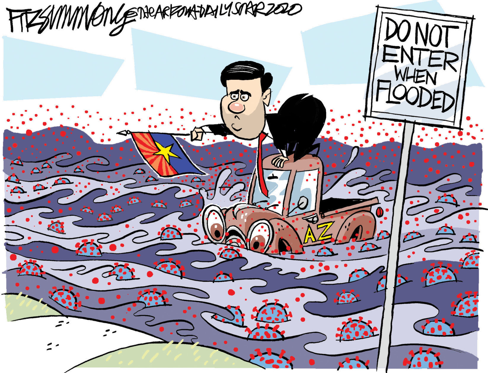 Daily Fitz Cartoon: Stupid Motorist